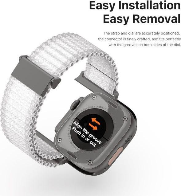 Produktbild Dux Ducis Apple Watch 44/45/46/49mm - Nylon Stoff Ersatzarmband (44 mm, 45 mm, 42 mm, 49 mm, Nylon, Apple Watch SE, Apple Watch Series 6, Apple Watch Series 5, Apple Watch Series 8, Apple Watch Series 3, Apple Watch Series 4, Apple Watch Series 9, Apple Watch Ultra 2, Apple Watch SE (2022/2023), Apple Watch Series 10, Apple Watch Series 7, Apple Watch Ultra)