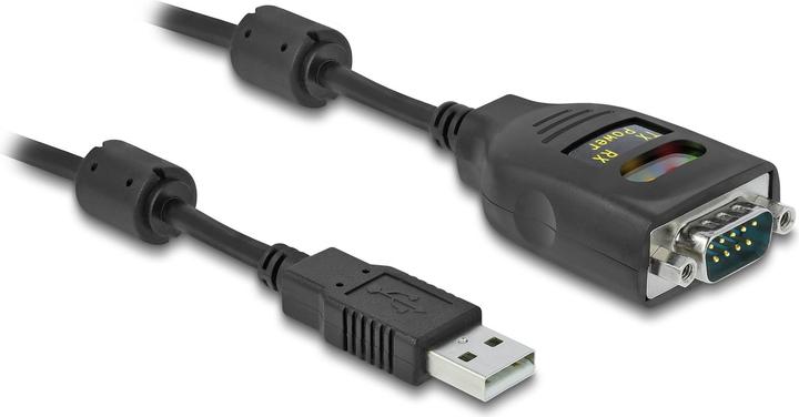 Delock Adattatore da USB 2.0 Type-A a Seriale RS-232 D-Sub 9 Pin 2,5 kV Isolamento galvanico 2 m (2 m, Cavi industriali)