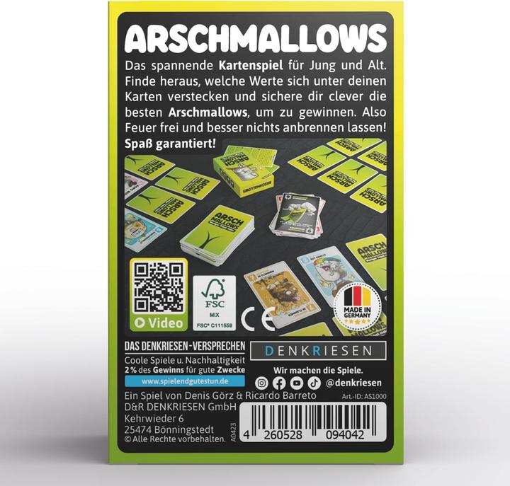 Image du produit Denkriesen Arschmallows® - "Moins On En Mange, Plus On En A" (Allemand)