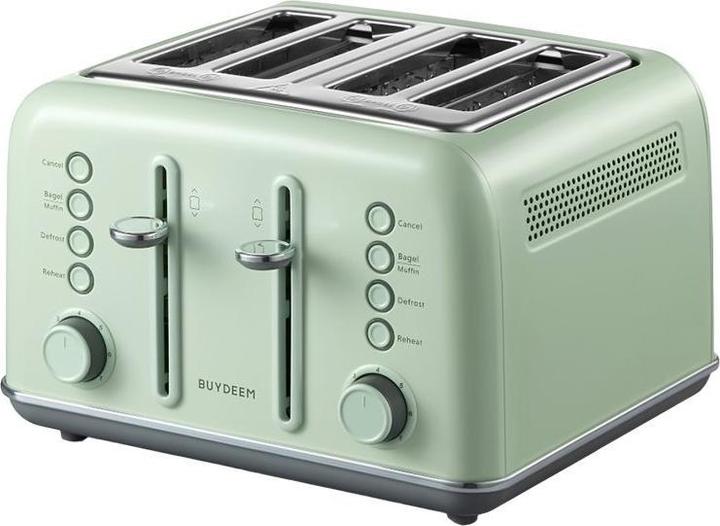 Buydeem Toster 4 Slice Toaster, model DT640E, color Cozy Greenish, EU (EU plug)