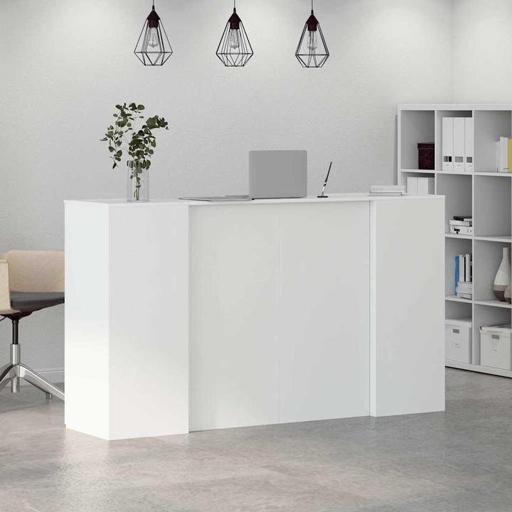 Image du produit VidaXL Comptoir d'accueil Blanc 180x50x103,5 cm Bois composite Comptoir d'accueil