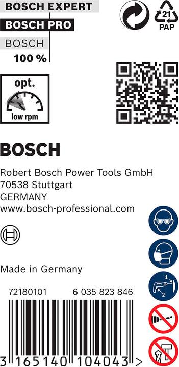 Image du produit Bosch Professional Zubehör Foret d'installation PRO Wood HSS, 20 x 100 x 400 mm (20 mm)