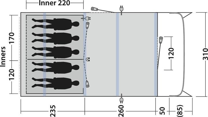 Produktbild Outwell Moonhill 5 Air (Tunnelzelt, 25.70 kg, 5 Personen)