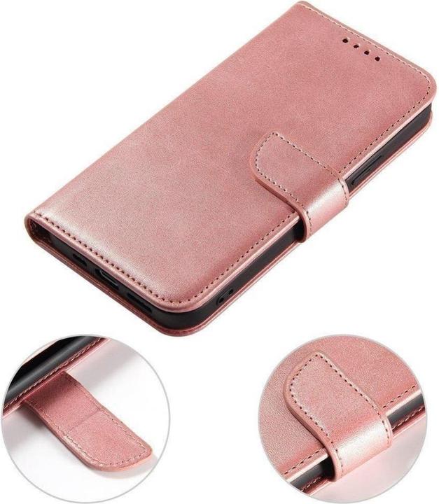 Produktbild Hurtel Magnet Case elegant case case cover with a flap and stand function Poco M4 Pro 5G pink (Xiaomi Poco M4 Pro 5G)