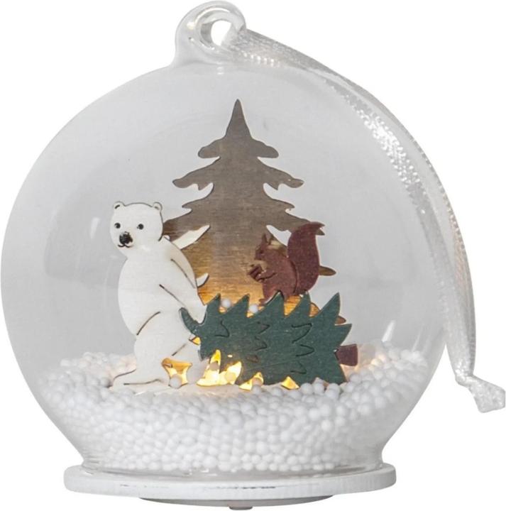 Star Trading Palla luminosa decorativa LED Amici della Foresta 9 cm, Multicolore