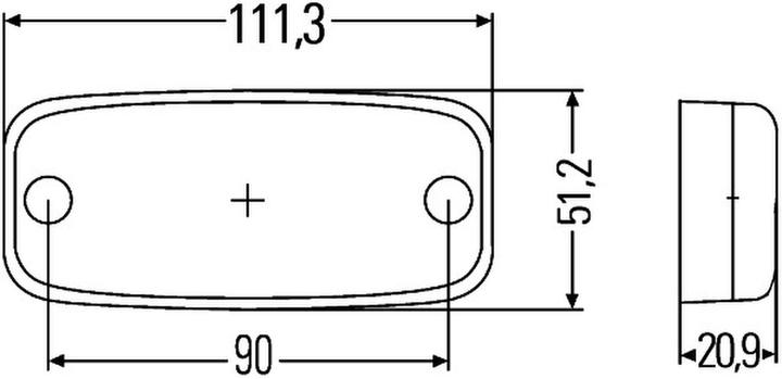 Produktbild Hella 20 Seitenmarkierungsleuchten seitlicher Anbau LED Anbau für DAF