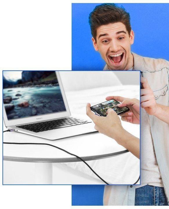 Produktbild Ugreen USB-C gewinkelt zu USB-A 2.0 A Datenkabel (2 m, USB 2.0)
