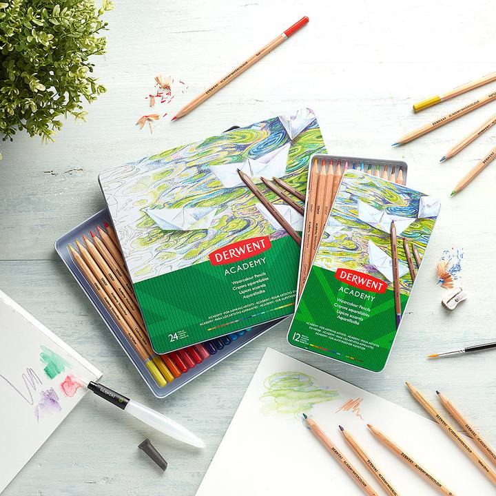 Produktbild Derwent Academy Aquarellstifte (Mehrfarbig, 24 x)