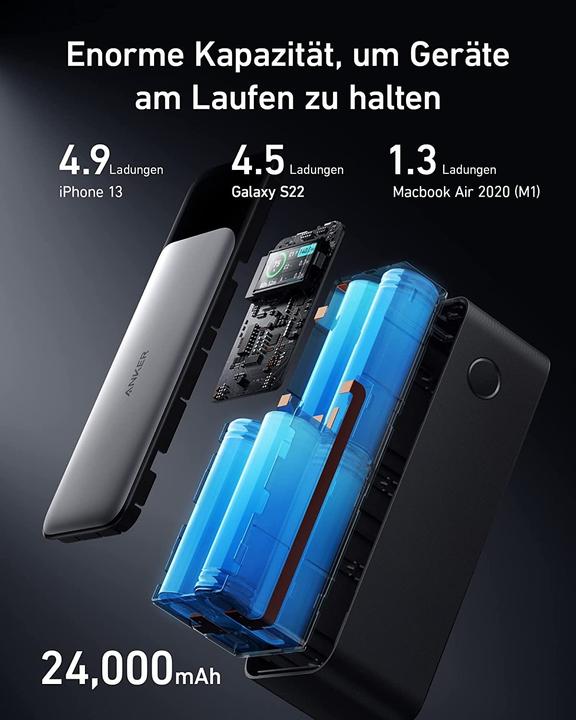 Produktbild Anker 737 (PowerCore 24K) (24000 mAh, 140 W, 88.80 Wh)