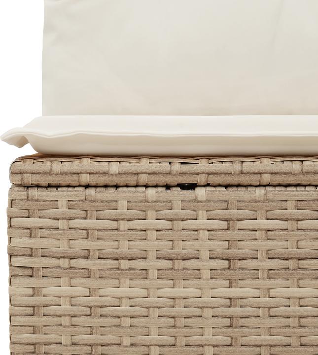 Produktbild VidaXL 9-teiliges Garten Sofa Set mit Kissen Beige Poly Rattan