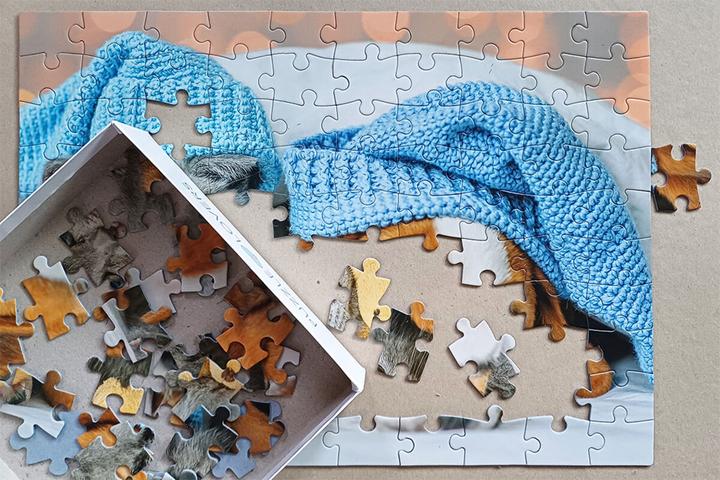 Image du produit Selecta Spielzeug Puzzle Gentil chaton et chien endormi, 100 pièces. (100 pièces)