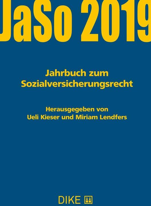 Image du produit Kieser/Lendfers (Hrsg.): JaSo 2019, Jahrbuch zum Sozialversicherungsrecht (Allemand, Ueli Kieser, Miriam Lendfers, 2019)