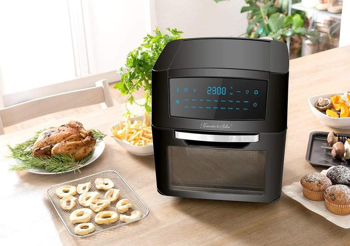 Immagine prodotto Rosenstein & Söhne Friggitrice digitale XXL ad aria calda e mini forno a convezione, 18 programmi, 12 l