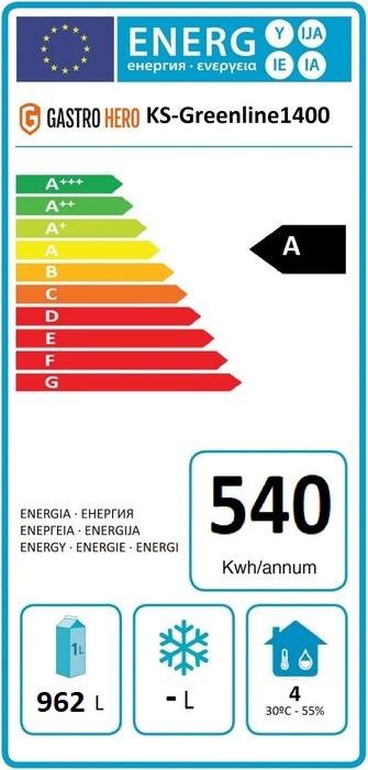 Etichetta energetica Gastro Hero Kühlschrank Avantis / (1400 l)