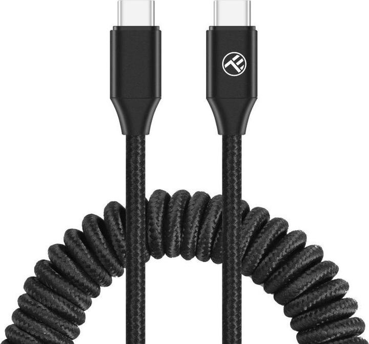 Actual product image Tellur Extendable USB-C to USB-C Cable PD60W up to 1.8m Black (1.80 m, USB 3.2 Gen 2)