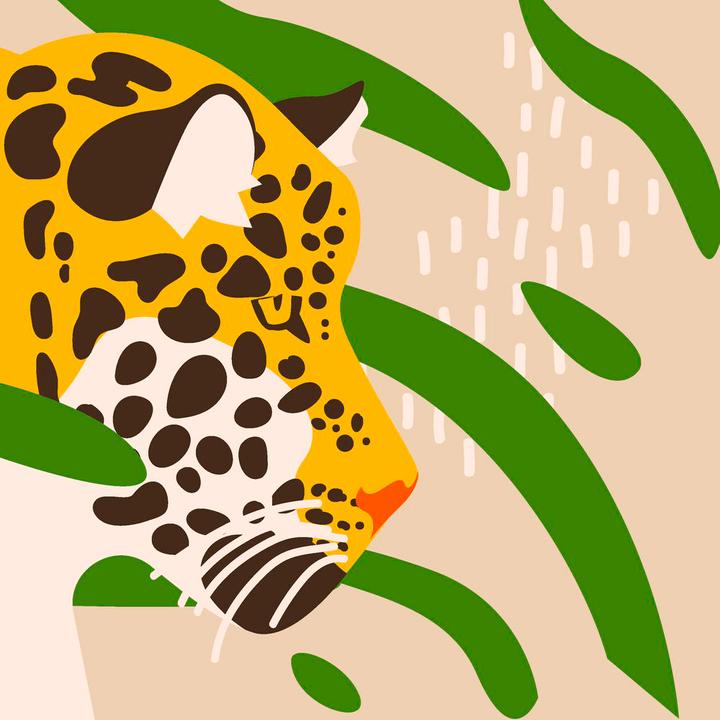 Image du produit Paper + Design Leoparden Kopf (5 x, 33 x 33 cm)