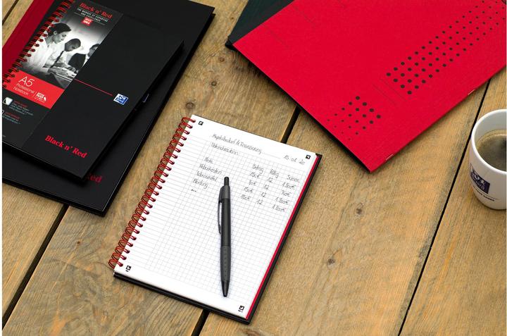 Image du produit Oxford Black 'n Red (A4, Quadrillé, Couverture rigide)