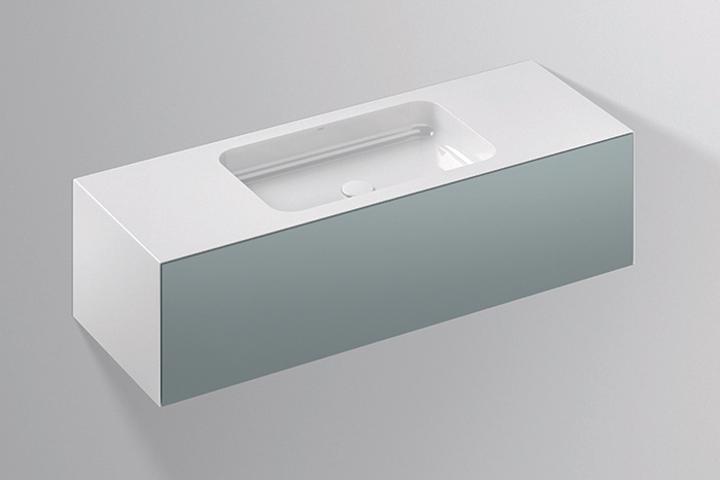 Produktbild Alape WP.Folio6 Waschplatz, 1254x350x450mm, Waschtischunterschrank 1 Vollauszug, Waschtisch ohne Hah