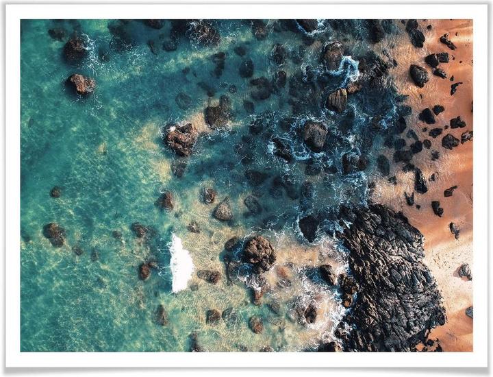 Produktbild Trenddeko Der Blick von oben: Rocky Beach (40 x 30 cm)