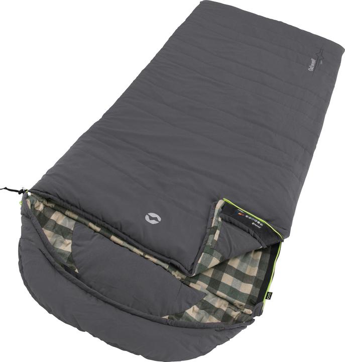 Actual product image Outwell Camper Sleeping Bag, Left zipper, Grey (235 cm)