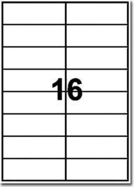 Produktbild Avery Kopieretiketten - Permanent klaebemiddel - hvid - 37 x 105 mm 1600 etikette(r) (100 ark x 16) a