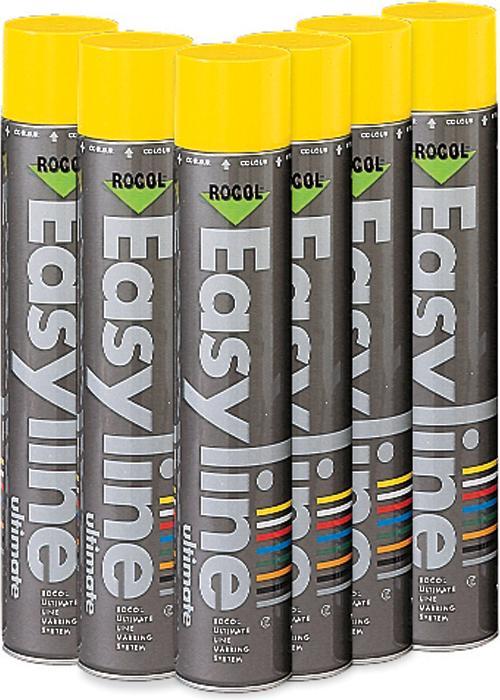 Image du produit Brady Bombe de peinture Easyline, jaune, permanente (6 bombes/paquet)