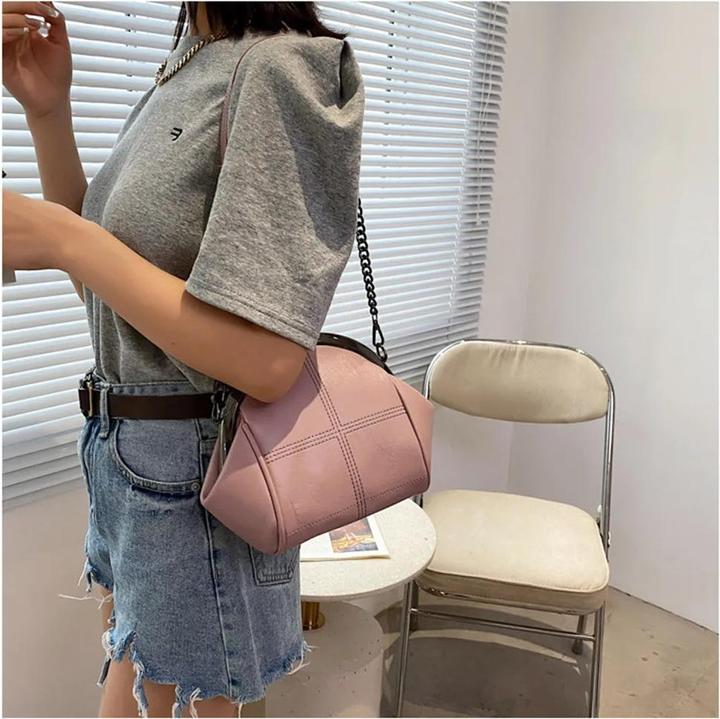 Produktbild Only-Bags.Store Kette Design Umhängetasche Hohe Qualität PU Leder Messenger Taschen Solid Farbe Designer Geldbörse