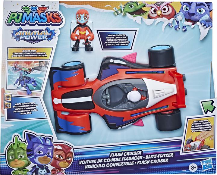 Produktbild PJ Masks Animal Power Blitz-Flitzer Vorschulspielzeug, verwandelbares Auto mit Lichtern und Geräusch