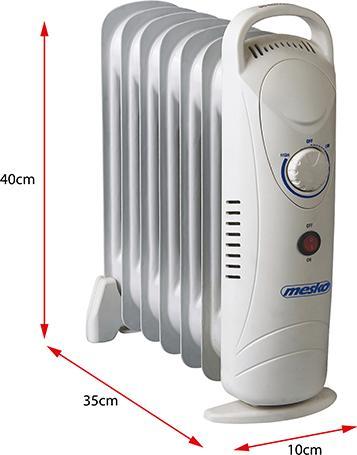 Actual product image Mesko MS7804 Electric Space Heater Indoor Oil Fan Heater (700 W)