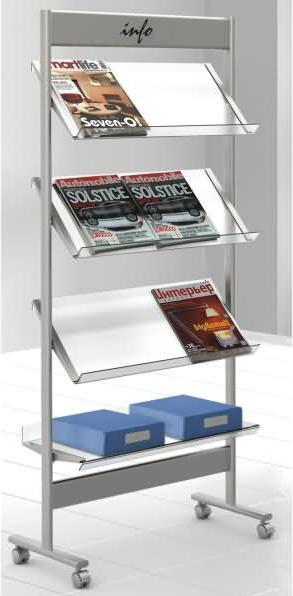 Produktbild Kerkmann Prospektregal Ecoline silber DIN A4 (A4)