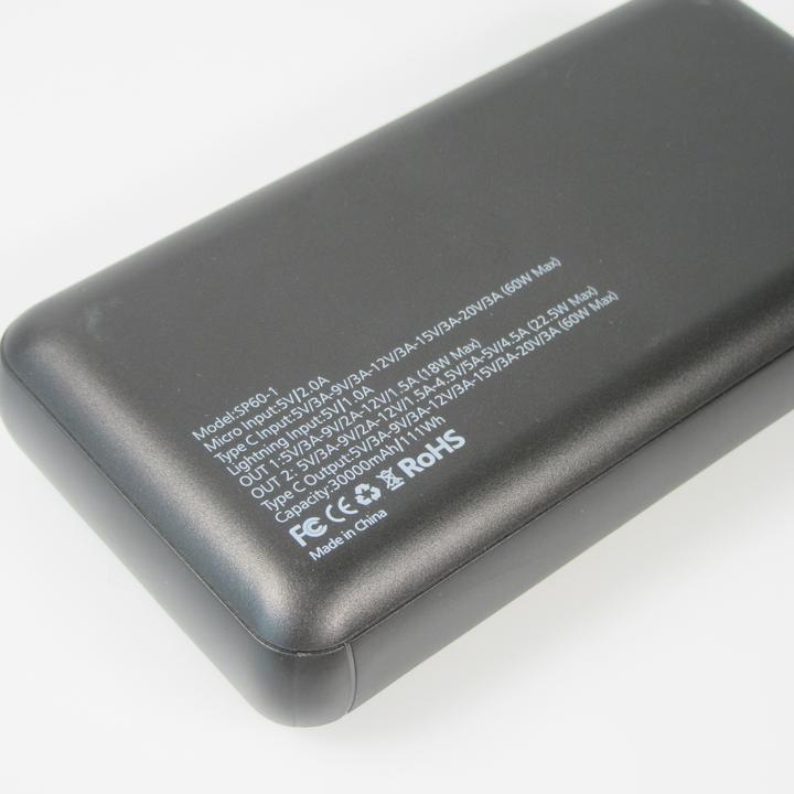 Actual product image PhoneLook 60W Phoenix Power Bank 30000mAh external battery Power Delivery USB-C 5V/2.0 (30000 mAh, 60 W)