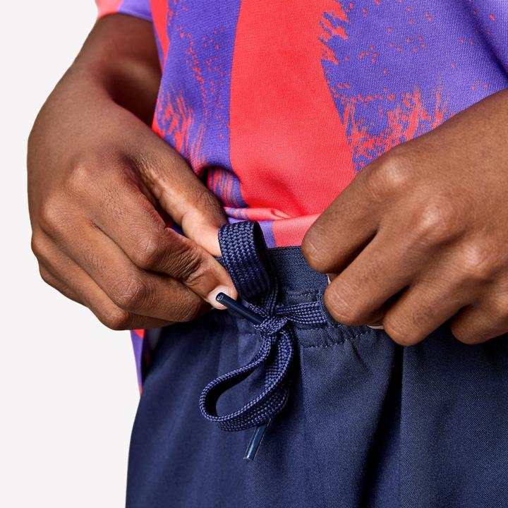 Actual product image Kipsta Kinder Fussball Shorts - Viralto Kids blau/lila Streifen (122)