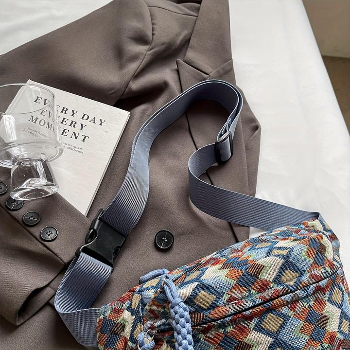 Produktbild Only-Bags.Store Stylische Crossbody Gürteltasche - Verstellbarer Gurt, Nylon, Reissverschluss, Polyester gefüttert -