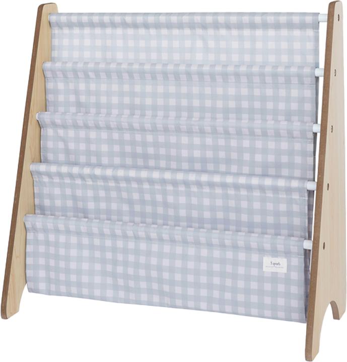 Actual product image 3 Sprouts Bookshelf, gingham blue