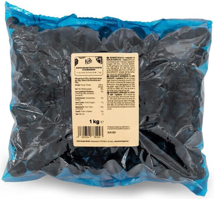 Actual product image KoRo Freeze-dried raspberries in dark chocolate (1000 g)