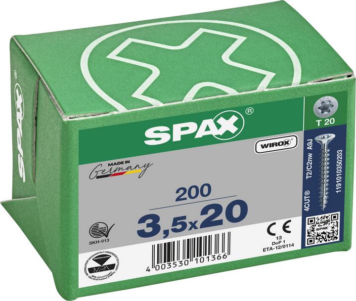 Produktbild Spax Universalschrauben 3.5 x 20 mm, 200 Stück (200 Schrauben pro Stück)