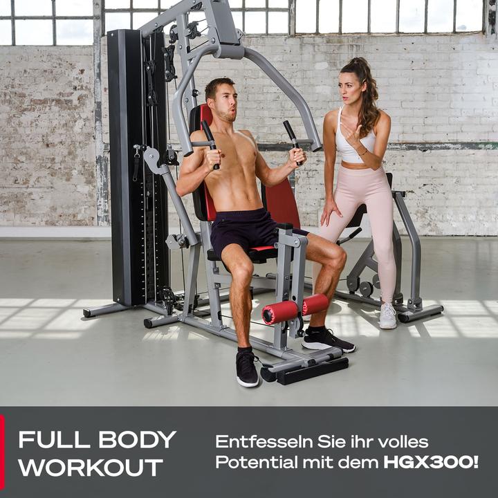 Immagine prodotto Sportstech HGX300 - Stazione di forza multifunzionale per l'home fitness con blocco pesi da 80 kg e