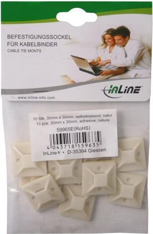 Immagine prodotto InLine Base di fissaggio per fascette (Anelli di fissaggio, 30 mm, 10 pz.)