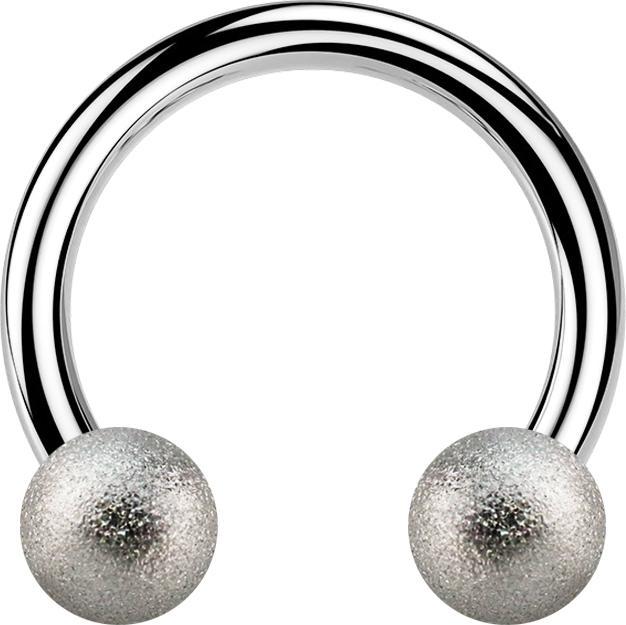 Immagine prodotto Star Piercing Bilanciere circolare in argento con due palline maculate (senza ottone, Acciaio chirurgico 316L)