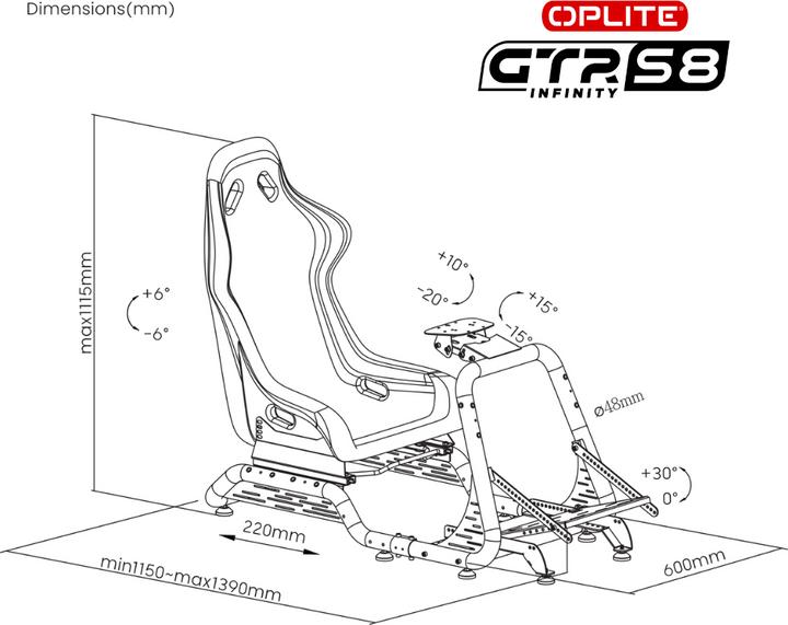 Actual product image Oplite Cockpit GTR S8 Elite Force Yellow retail (Speditionsversand)