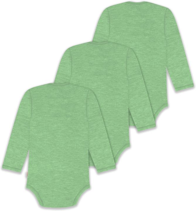 Actual product image Normani 3-pack baby merino bodysuit long sleeve "Auckland" - 9379 (92)