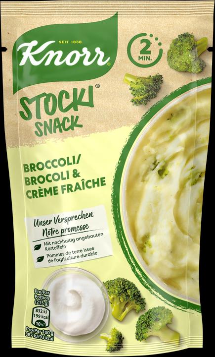 Image du produit Knorr Stocki snack brocoli, crème fraîche et pommes de terre suisses (45 g)