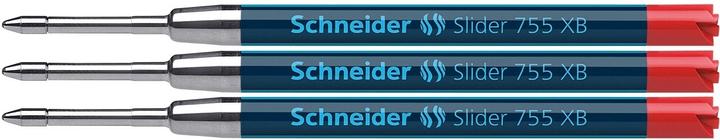 Immagine prodotto Schneider 3 ricariche a sfera Slider 755 XB rosso (Unità di ricarica, Rosso, 700 mm)