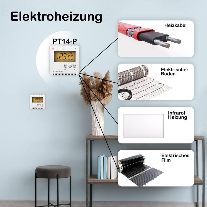 Produktbild Elektrobock EB PT14-PW - WLAN Raumthermostat