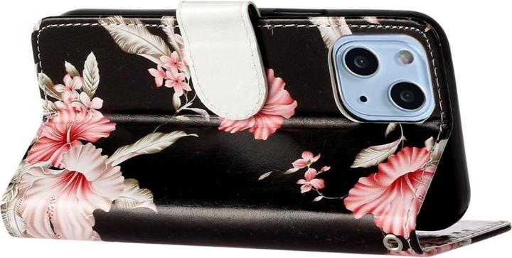 Image du produit Ueli Express iPhone 13 Mini Livre Etui avec porte-cartes Fleurs rétro (Apple iPhone 13 mini)