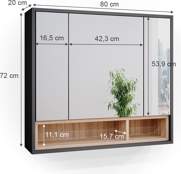 Actual product image Vicco Beatrice (80 x 20 x 72 cm)