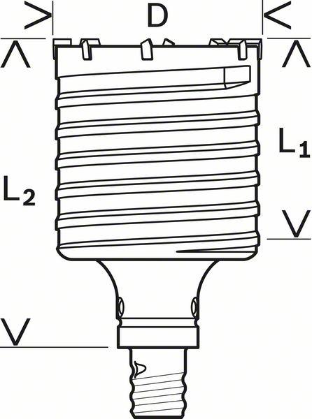 Produktbild Bosch Professional Zubehör PRO SDS max-5 Core Cutter, 45 x 80 x 112 mm (45 mm)