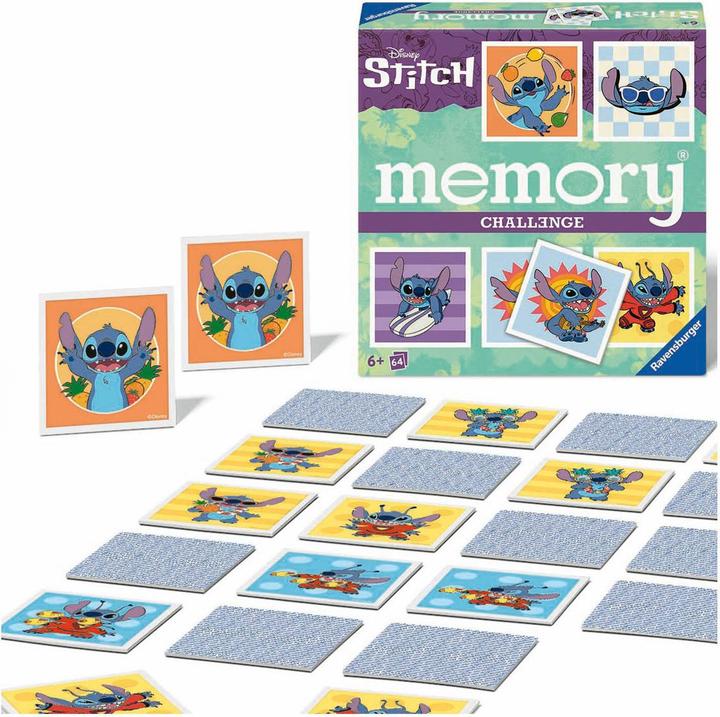 Produktbild Ravensburger 24697 - Challenge memory® Disney Stitch. Ein herausforderndes memory® für 2 -8 (Niederländisch, Deutsch, Französisch, Italienisch, Spanisch, Englisch)