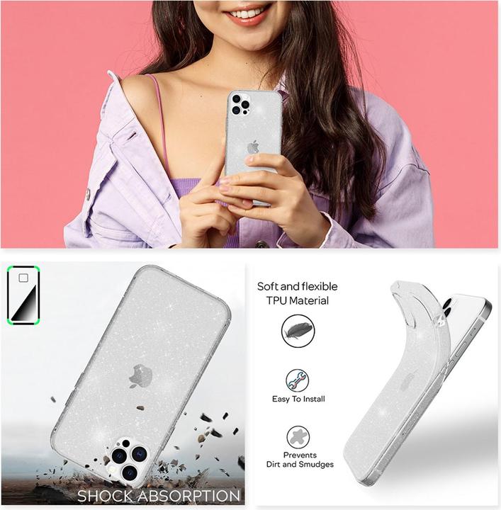 Actual product image Nalia Glitter mobile phone case (Apple iPhone 12 Pro Max)