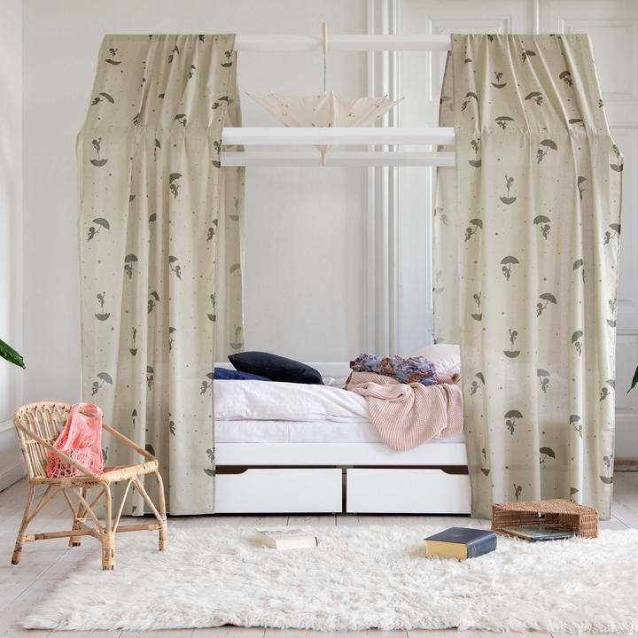 Actual product image Hoppekids Sandman (Ole Lukoie) House Bed Curtain for House Beds 90x200 cm, Green